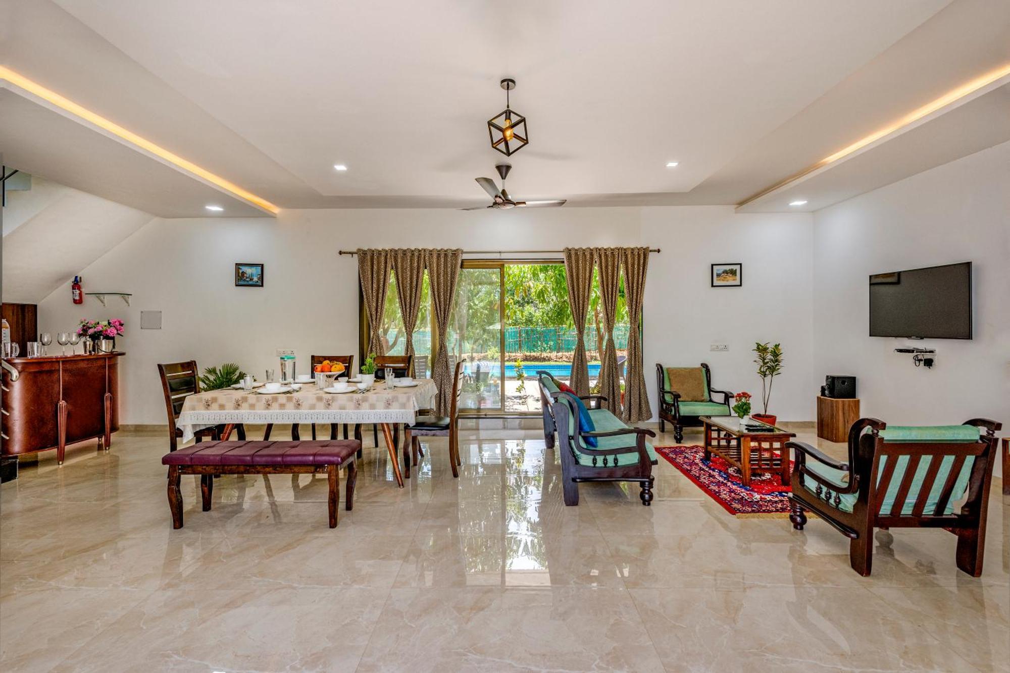 Saffronstays Lakeview Nivara - Farm Stay Villa With Private Pool Near Pune Extérieur photo