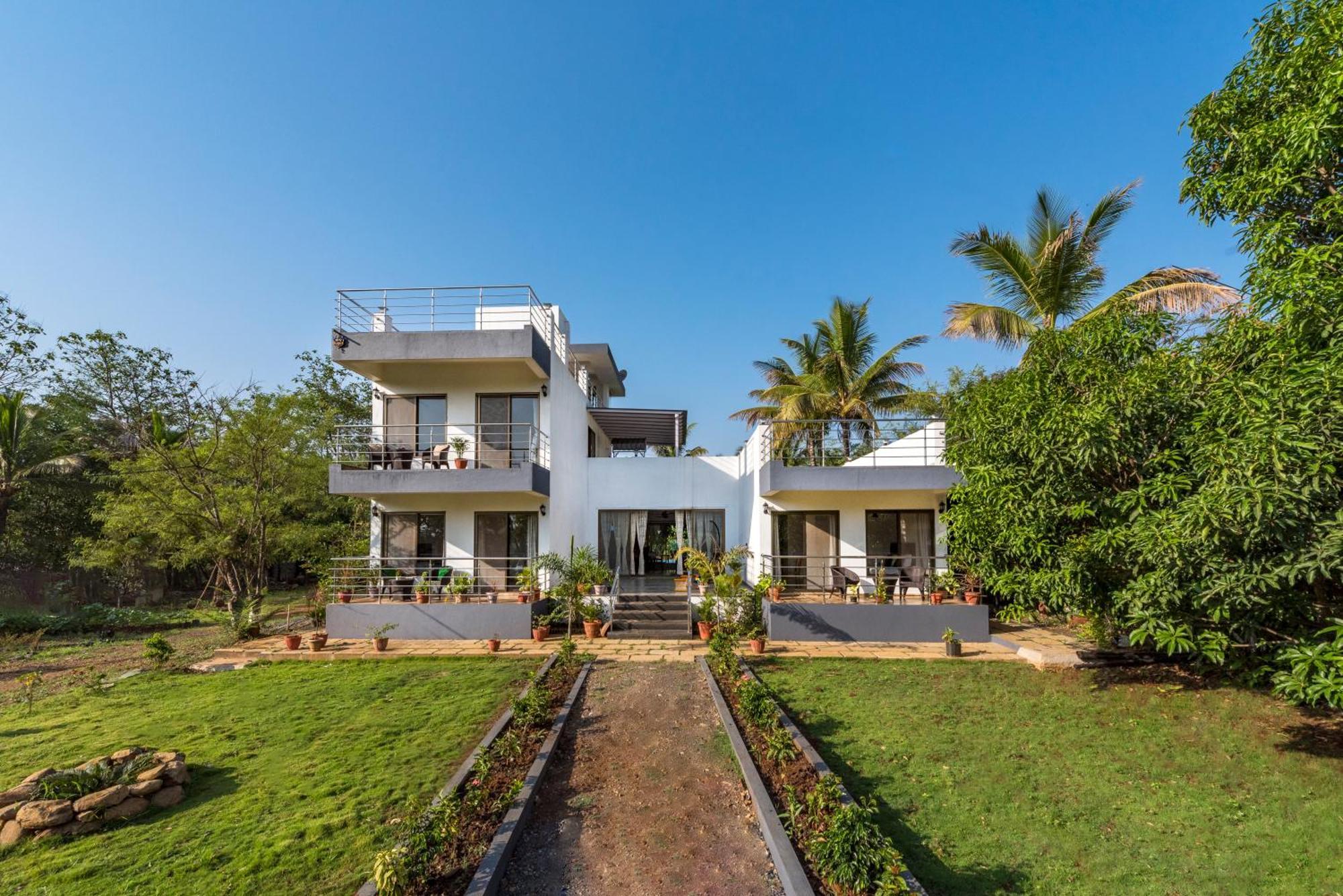 Saffronstays Lakeview Nivara - Farm Stay Villa With Private Pool Near Pune Extérieur photo